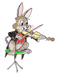 Bunny Playing Violin