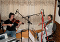Anthea and Rod in the studio with Jordan Morrow